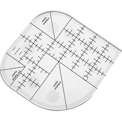 Règle d'angle incurvée pour courtepointe, patchwork de couture Modèles de couture à bords ronds, outils de patchwork pour fournitures de couture, maison, bureau (1/5)
