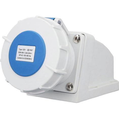 Industriesteckverbinder 32A 2P+E Aufputzmontage IP67 wasserdichte Steckdose Industriesteckverbinder 220