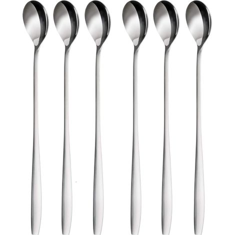 Long stainless steel spoons, ideal for macchiatos and cocktails