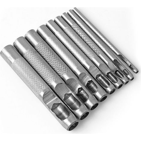 Round Steel Hollow Punch 1mm to 10mm Hollow Leather Punch Hollow Hole Punching Tools (1/5)