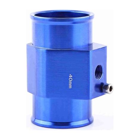 Adaptador metálico universal para sensor de temperatura del agua de automóviles, conexión de manguera, azul, 40 mm (1/5)