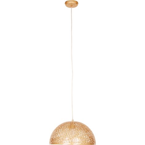 Premier Housewares Chandelier / Ceiling Light Large Gold Pendant Lights For Ceiling / Hallway / Living Room Bell Frame Lighting For Halls / Bedroom 40 x 145 x 40 (1/5)