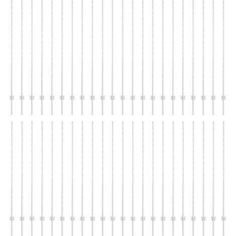 Poteaux de clôture 88 pcs U-Channel Argent 200 cm Acier CFW5804112 (1/5)