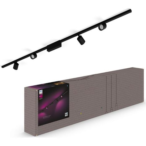 Led-schienenleuchte philips hue perifo - 4er-set strahler schwarz-40776300 (1/5)