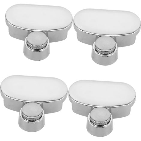 4pièces Supports De Miroir Alliage Zinc Fixations Murales Robustes Pour Miroir De Salle De Bain Clips De Verre Faciles à Installer Et Sécurisés Accessoires De Montage Pour (1/5)
