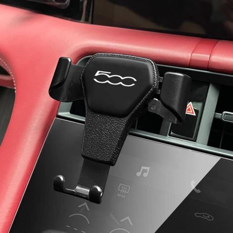 Pour Fiat 500 Noir - Support de téléphone portable réglable pour grille d'aération de voiture, Support, Suppo (1/4)