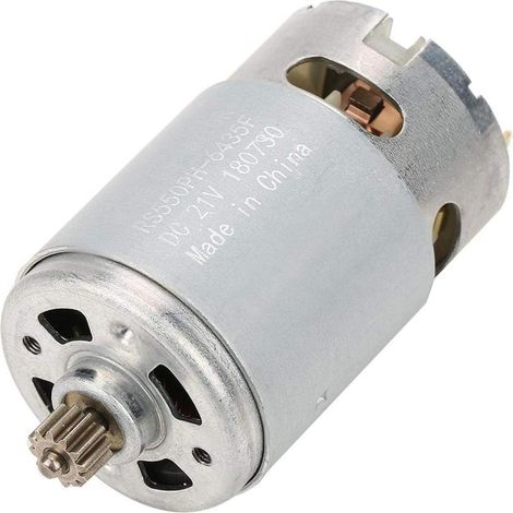 Moteur à engrenages, moteur à courant continu avec engrenage à 12 dents, grand moteur haute puissance pour modèles de bricolage, arbre d'extension haute puissance de moteur à courant continu(21V) (1/5)