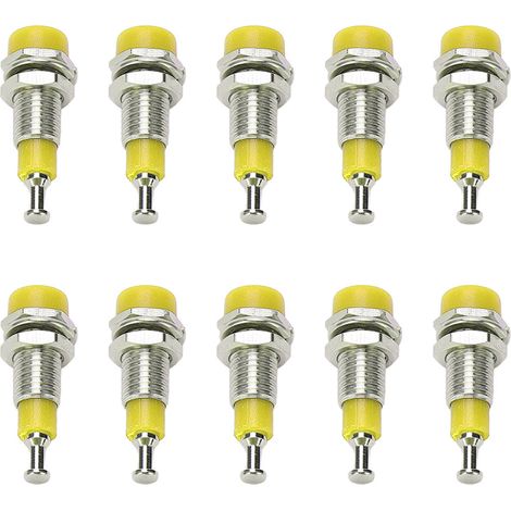 Lot de 10 fiches banane femelles J.40006 2mm à monter sur panneau, bornes, cuivre ABS nickelé pour équipement électronique (1/5)