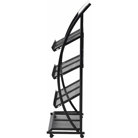 Maison Exclusive - Portariviste 47x40x134 cm Nera e Bianca A4