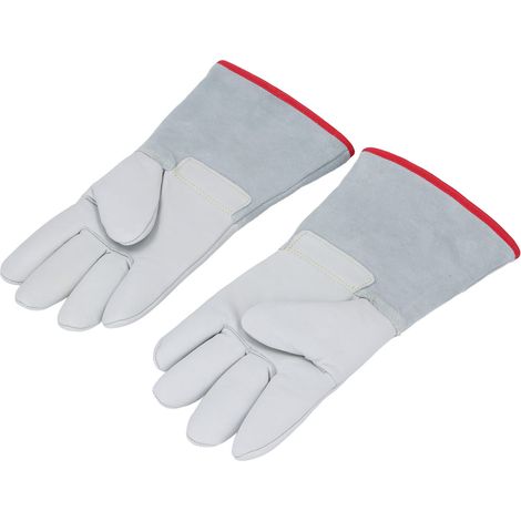 Gants antigel en cuir épais, 1 paire, pour la manipulation d'azote liquide et de glace carbonique (31 cm). (1/5)