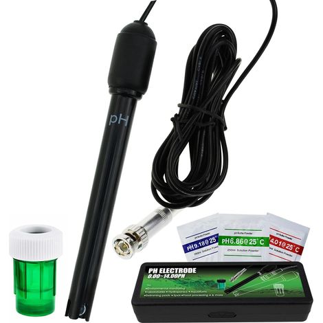 Longue Corps pH Électrode avec BNC Prise Sonde 300cm Câble 0-14pH pour pH Mètre, pH Manette pH Dispositif Capteur (1/5)