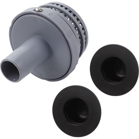 Intex Kit d'adaptateur de buse d'entrée de piscine 3,2 à 3,8 cm Connecteur pour pompe filtrante Mise à niveau Raccords de tuyau de piscine en plastique noir (1/5)