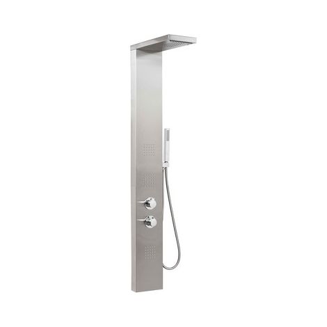 PARETE ATTREZZATA MOD. MANHATTAN PLUS CON MISCELATORE TERMOSTATICO Cromo satinato METAF