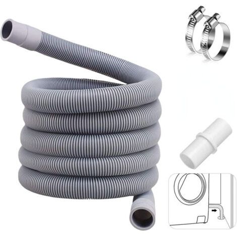 3m Flexible d'évacuation universel,rallonge de tuyau pour lave-vaisselle,Tuyau de vidange pour machine à laver,Tuyau d'évacua (1/5)