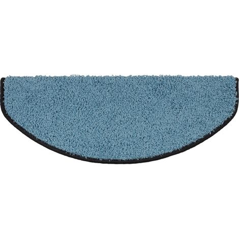 Shaggy Stufenmatte Sphinx Hellblau Halbrund 23,5 x 65 cm