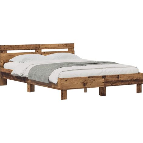 Estructura de cama Madera vieja 120 x 200 cm vidaXL