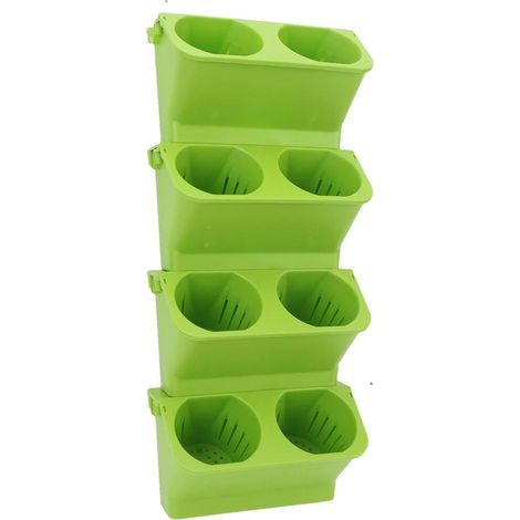 Jardinière de jardin murale, support vertical multicouche, 4 pièces, support de fleurs avec cadre robuste, affichage interactif pour l'extérieur de la maison avec un design compact, (1/5)