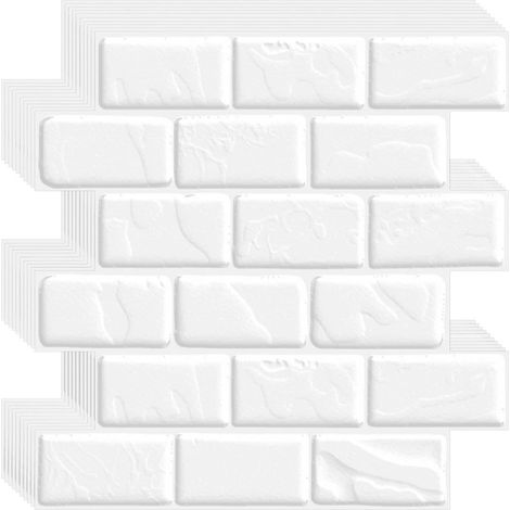 Lot De 10 Panneaux Muraux 3D, Anti-chocs, Revêtement Mural  30 X 30 cm, Convient pour Les Murs Aspect Pierre Dans Les Bureaux, Appartements et Chambres à Coucher (1/5)