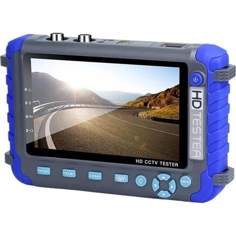 Testeur de caméra de sécurité CCTV Testeur De Vidéosurveillance IV8W 4K, Moniteur De Caméra De Sécurité 5 Pouces for Test Analogique AHD/CVI/TVI CVBS avec Entrée VGA, Testeurs UTP CFTV(IV8W-L) (1/5)