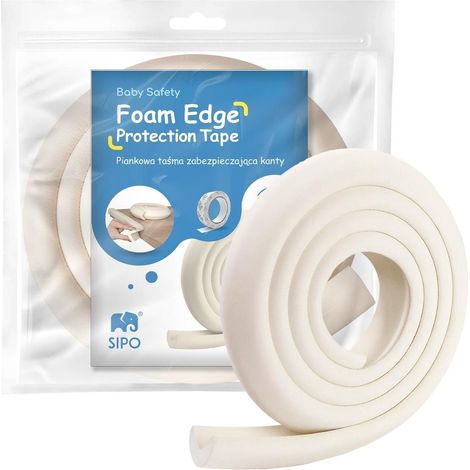 Ruban de protection de bord en mousse crème 2 m