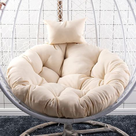 Cuscino per sedia sospesa, cuscino per altalena sospesa in polyrattan/rattan, cuscino per cesto sospeso, cuscino per cesto sospeso per interni/esterni, casa, ufficio, patio, giardino (senza sedia sosp (1/5)