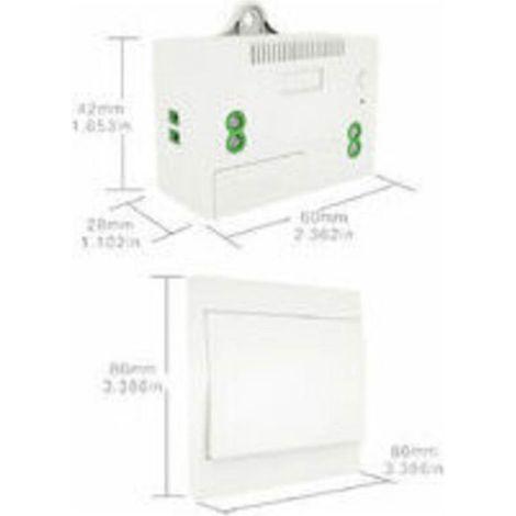 Interrupteur Sans Fil - Récepteur 433,92 MHz - Auto-Alimenté 85-240 V - Pour Éclairage et Appareils Électriques - Blanc - Lot de 1 (1/5)