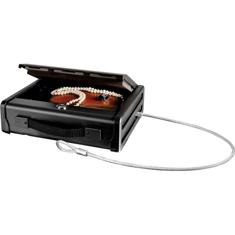 Master Lock PP1KML Compatta Cassaforte con Chiave, con Cable, Ottimo per Gioielli, Soldi, Pistola, Oggetto Prezioso (1/2)