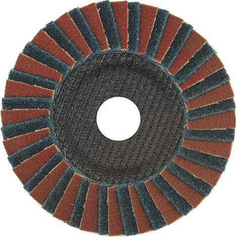 Tivoly • Disco de láminas combinado • Ø125mm • Grano de corindón: 80 • Excelente acabado • Para lijar sobre metales • Para lijar sobre madera