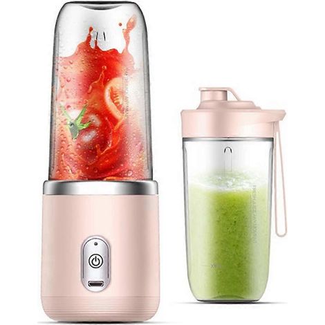 Extracteur de jus portable à 6 lames, gobelet à fruits, mini-extracteur de jus électrique automatique pour smoothies et aliments (1/5)