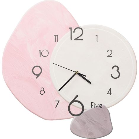 Wanduhr im Art-déco-Stil, aus modernem Kristall und Porzellan, geräuschloses Design, erhabenes Zifferblatt, ideal zur Dekoration von Wohnzimmer, Schlafzimmer, Büro oder Arbeitsbereich (1/5)