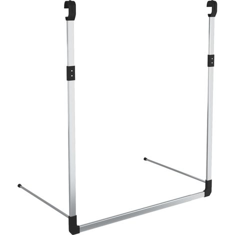 Telescopic Wardrobe Hanging Rail Silver vidaXL (1/5)