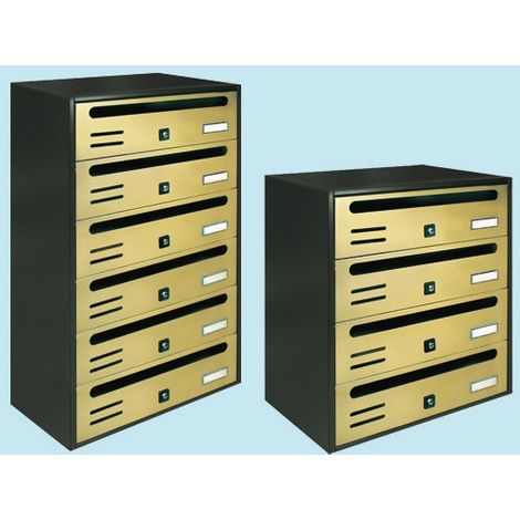 Cassetta Postale Posta Condominio Alubox Trimec 4p Cubo Componibile Orizzontale (1/3)
