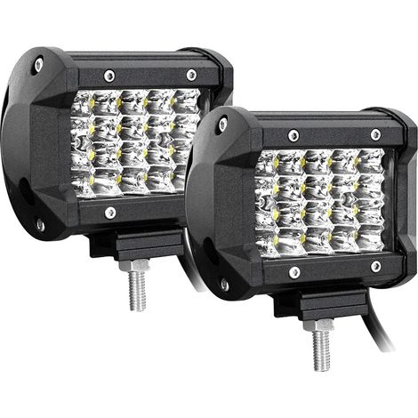 Barra de luz de alto brillo, construcción duradera, 2 x 4 pulgadas, 60 W, sin cables. (1/2)