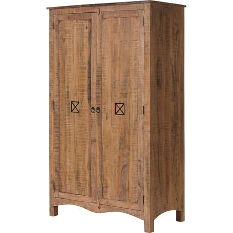 Kleiderschrank Akazie 118x60x198 natur versiegelt NATURE OF SPIRIT 242