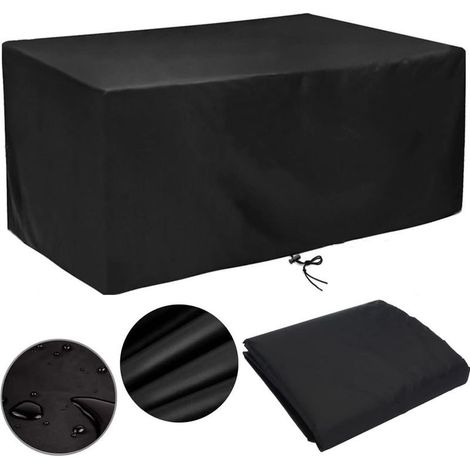 Housse de protection imperméable pour mobilier de jardin, 315 x 160 x 74 cm, en tissu Oxford résistant aux intempéries et aux déchirures (210D, 315 x 160 x 74 cm) (1/3)