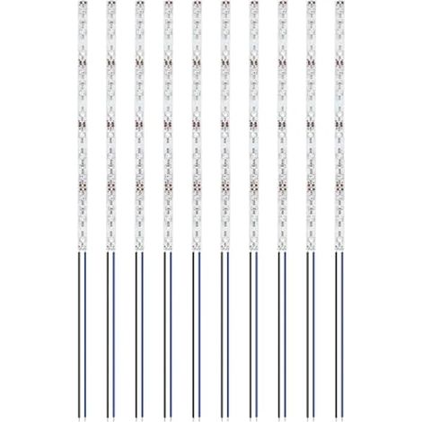 10 Pièces 200mm Pré Câblées LED SMD, Modélisme LED, 12-18V LED Bandes, Bleu 2835 (1/5)