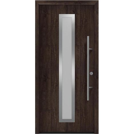 Hörmann Ecostar Haustür "ISOPRO Secur IPS 700S", night oak, 110 x 210 cm (B x H), DIN Rechts