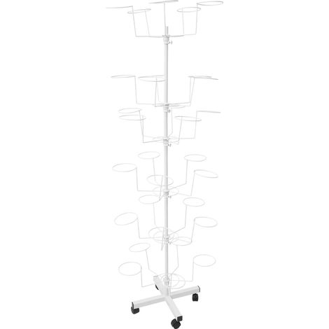 Perchero de 6 niveles, con capacidad para hasta 30 sombreros, color blanco. (1/2)
