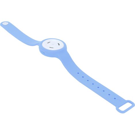 Bracelet anti-moustiques ultrasonique rechargeable par USB pour enfants, bracelet anti-moustiques d'été, bleu clair. (1/5)
