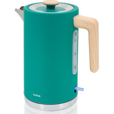 Briebe KT1165GRE Nordic Bouilloire Électrique 1,7L Sans Fil, Ébullition Rapide Sans BPA, Base 360 2200W Vert