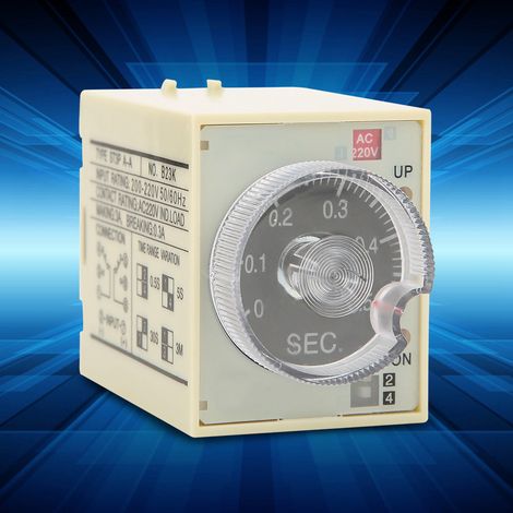Minuterie temporisée avec relais temporisé, bouton de réglage, boîtier en polycarbonate anti-interférences ST3PA-A, 220 V CA, 50/60 Hz (1/5)