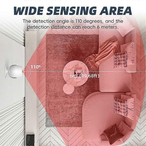 Alarme antivol infrarouge avec détecteur de présence, alarme sonore et lumineuse WiFi, télécommande, détecteur de mouvement infrarouge, alarme antivol avec télécommande (1/5)