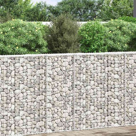 vidaXL Gabbione Letto Rialzato Trapezio Acciaio Zincato 80x20x100 (1/5)