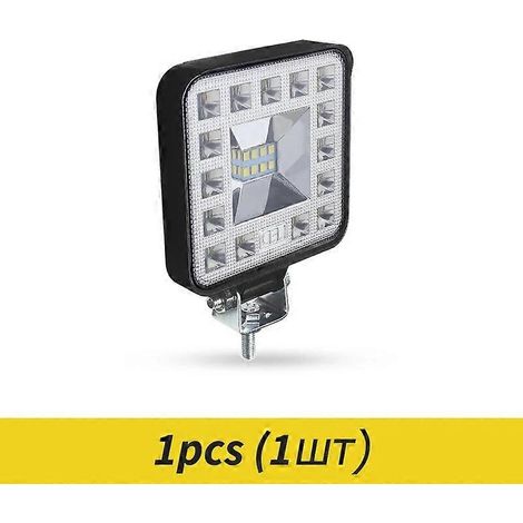 Ampoules LED de travail pour voiture, puces COB, 69 W, 12/24 V CC, blanc 6500 K, faisceau large et concentré, compatibles avec les camions et véhicules FSO (lot de 2). (1/5)