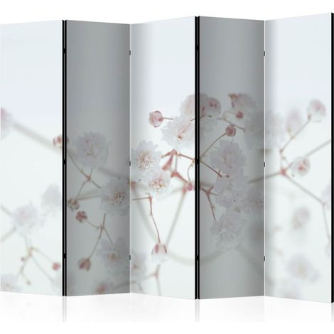 Paravent 5 Volets "White Flowers" 172x225cm (1/2)