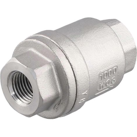 Clapet anti-retour vertical H12 pour pompe à eau, tuyau d'eau 1/4 po, valve unidirectionnelle argentée (1/5)