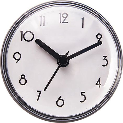 Horloge de douche - Avec ventouse - Étanche - Horloge de douche couleur anthracite - Horloge de cuisine - Tablette de douche - Tablette de douche avec ventouse (1/5)