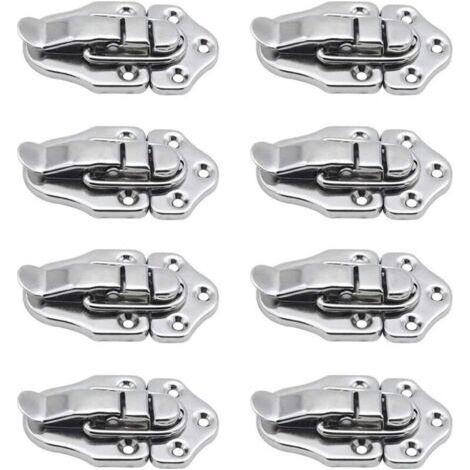 FENOPLASTICA8 Fermoir à bascule loquets Verrou à bascule Fermeture a Levier Fermeture pour coffret à bijoux Coffrets Cadeaux Coffre à Outils valise et Coffre - Argent (1/5)