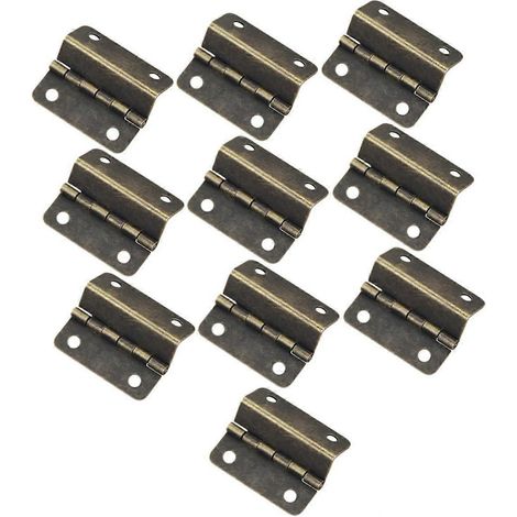 Charnières à trois volets à angle droit pour portes de boîtes et d'armoires en bois (lot de 10) (1/5)