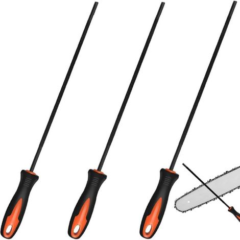 Lime à Râpe en Métal, Lime à Cheval pour Tronçonneuse, Ensemble de Limes à Aiguilles, 3PCS 4,0 mm 4,8 mm 5,5 mm Limes Metaux Limes Rondes Limes en Acier Carbone Affutage Chaine Tronconneuse (1/5)